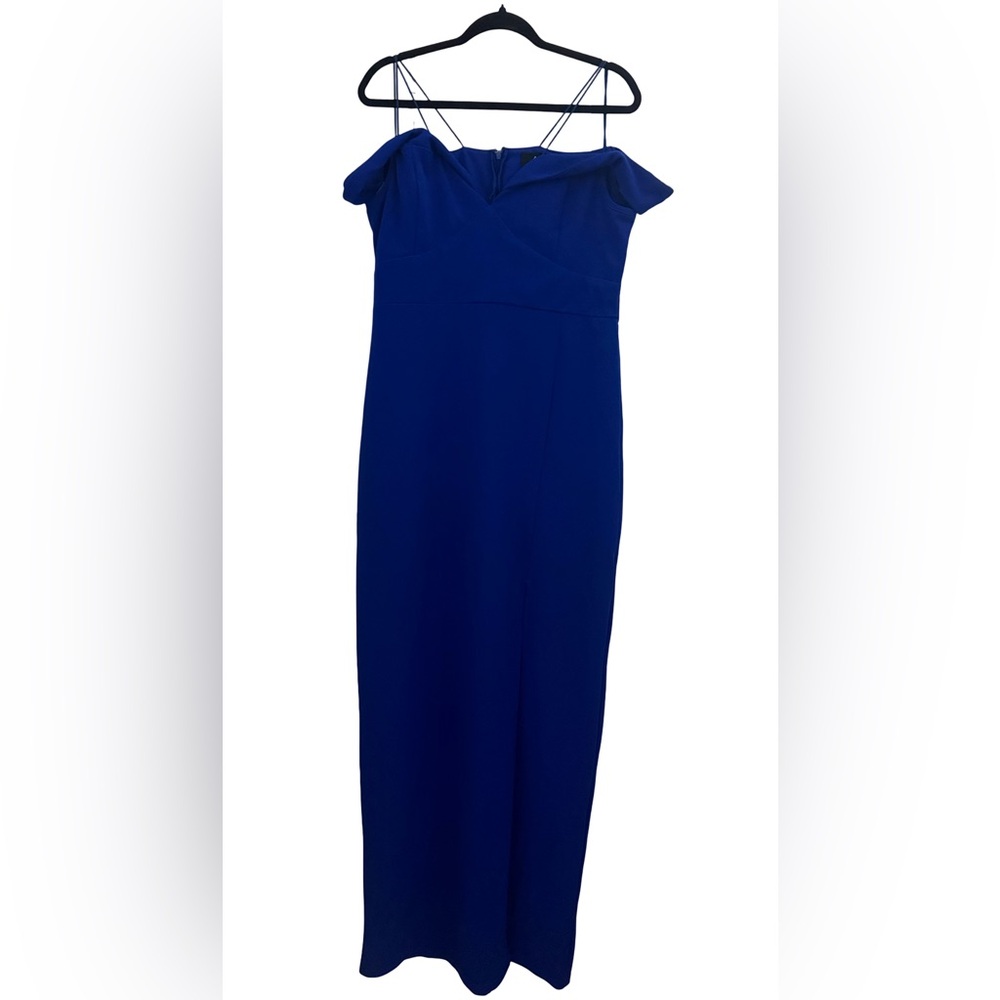 Armani Exchange Paris Strappy Cold Shoulder Formal Dress Royal Blue 14 $229 NWT